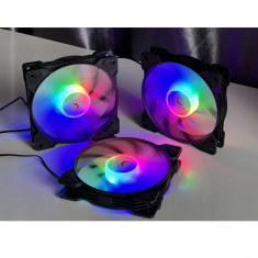 Bộ 3 Fan Led RGB Coolmoon - Màu Đen